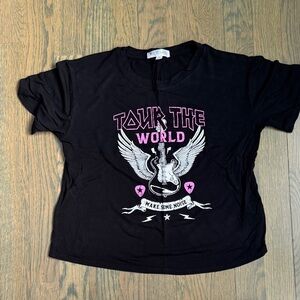 Black Graphic Kids Tee